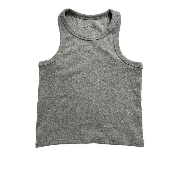 Adanola Rib Tank Top in Light Grey Melange - Picture 1 of 5